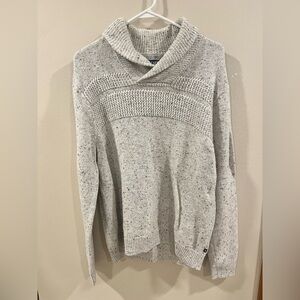 Chaps Large Shawl Neck Speckled Knit Sweater